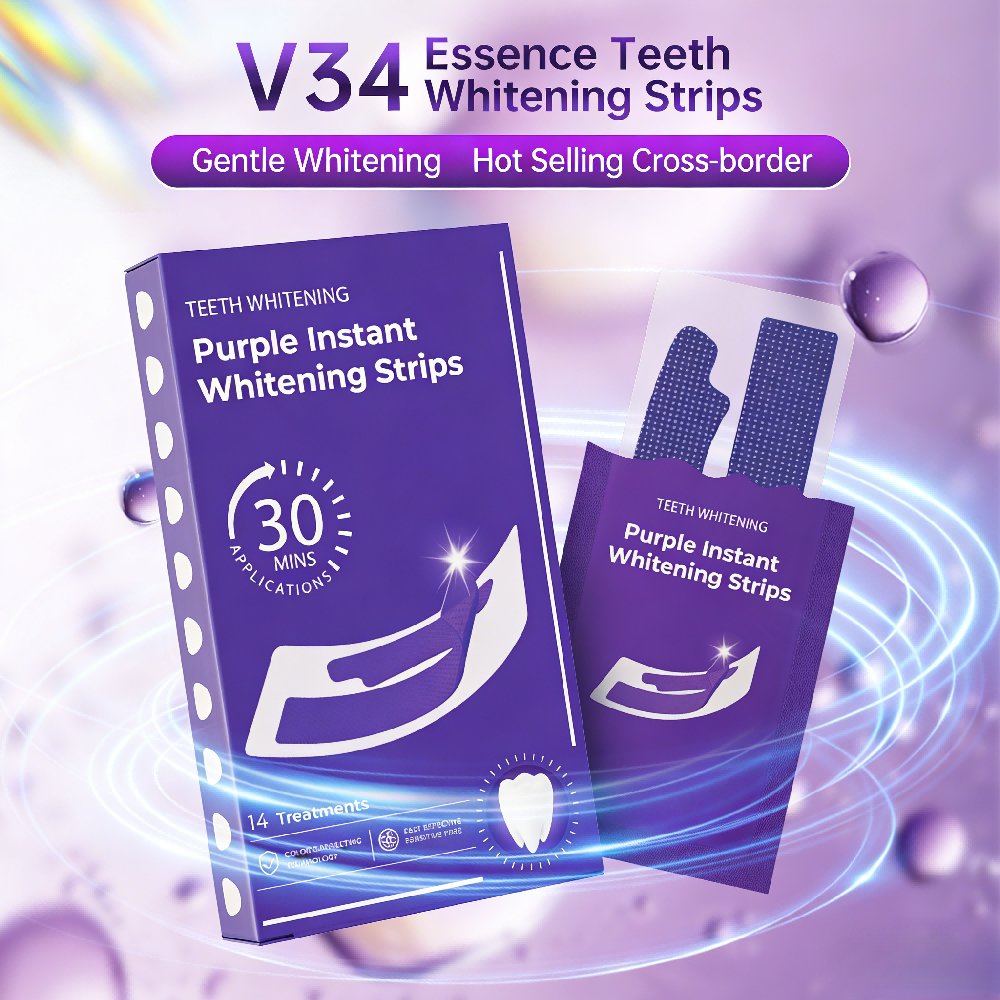Teeth Whitening In Office - Fioletowe paski do wybielania zębów -