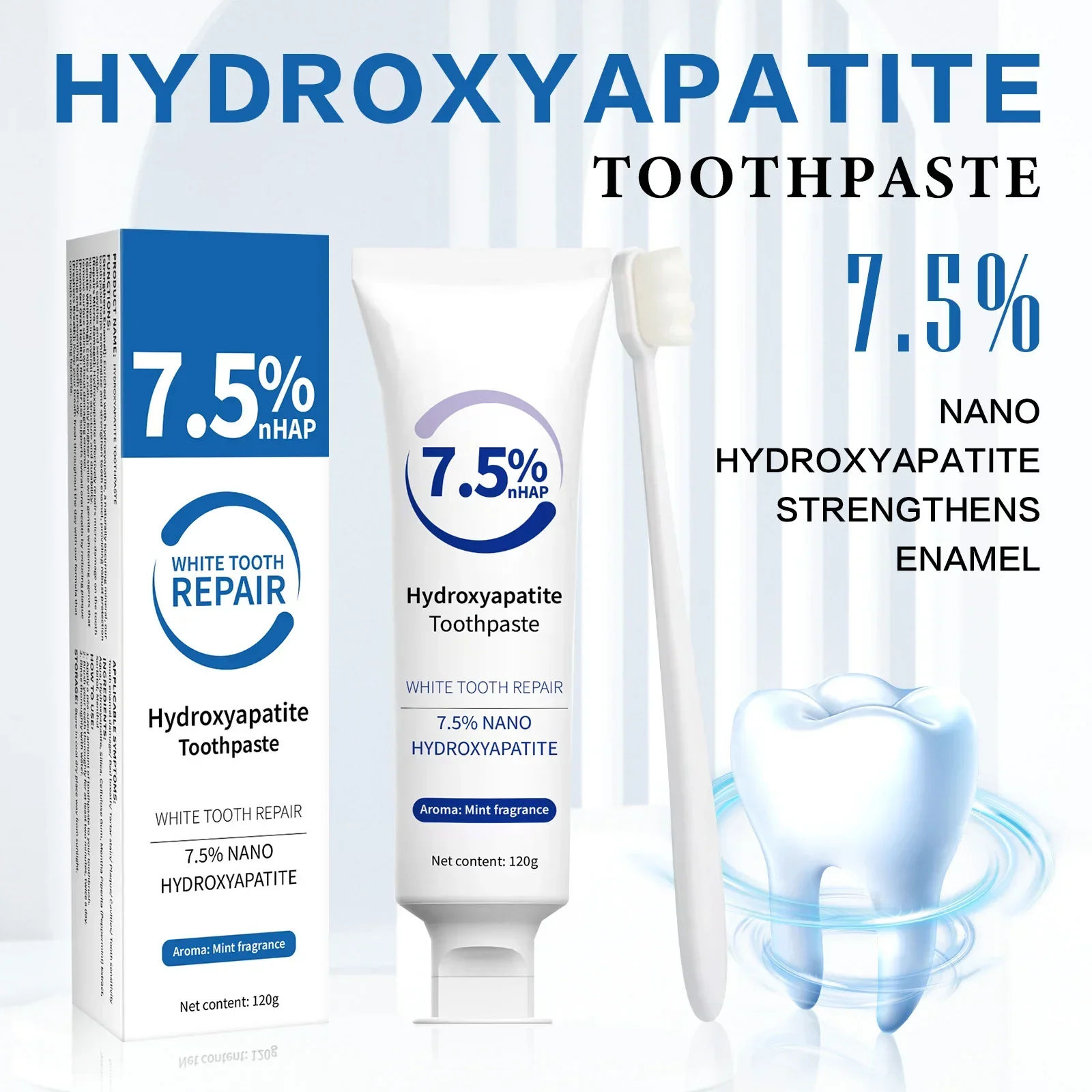 Teeth Whitening Natural - Zestaw: pasta do zębów i pisak