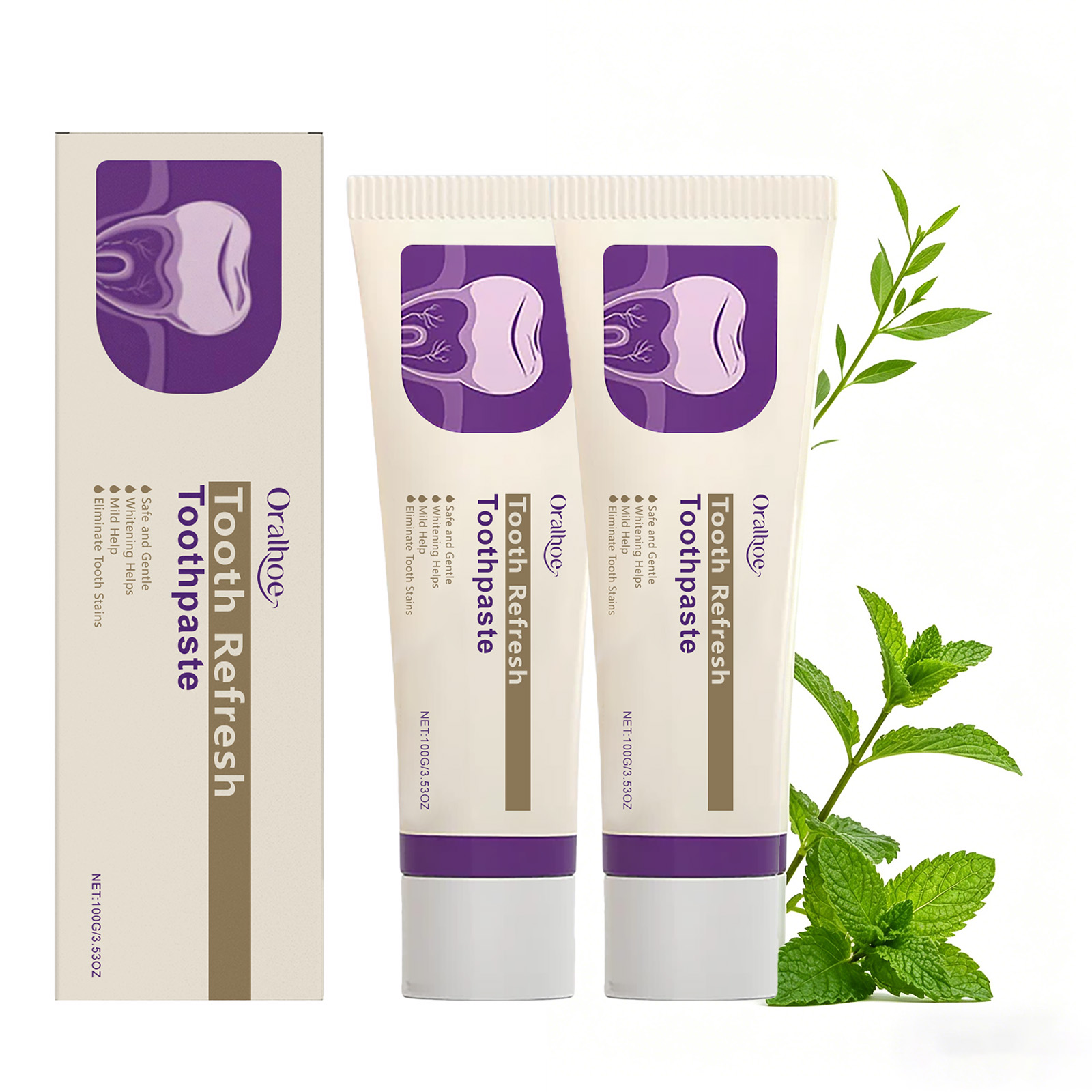 Teeth Whitening Natural - Tooth Refresh Wybielająca Pasta do Zębów