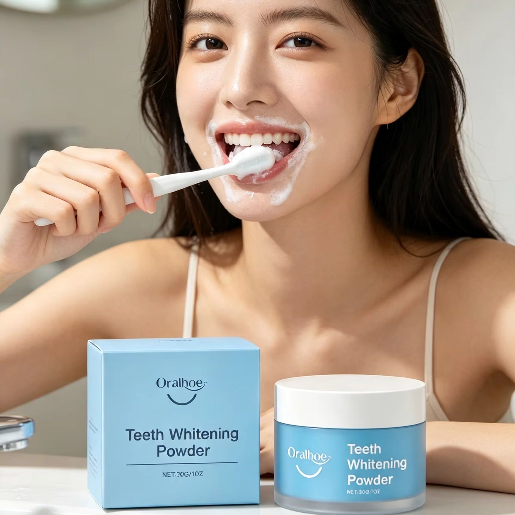 Teeth Whitening Zimba - Proszek do zębów Oralhoe do czyszczenia
