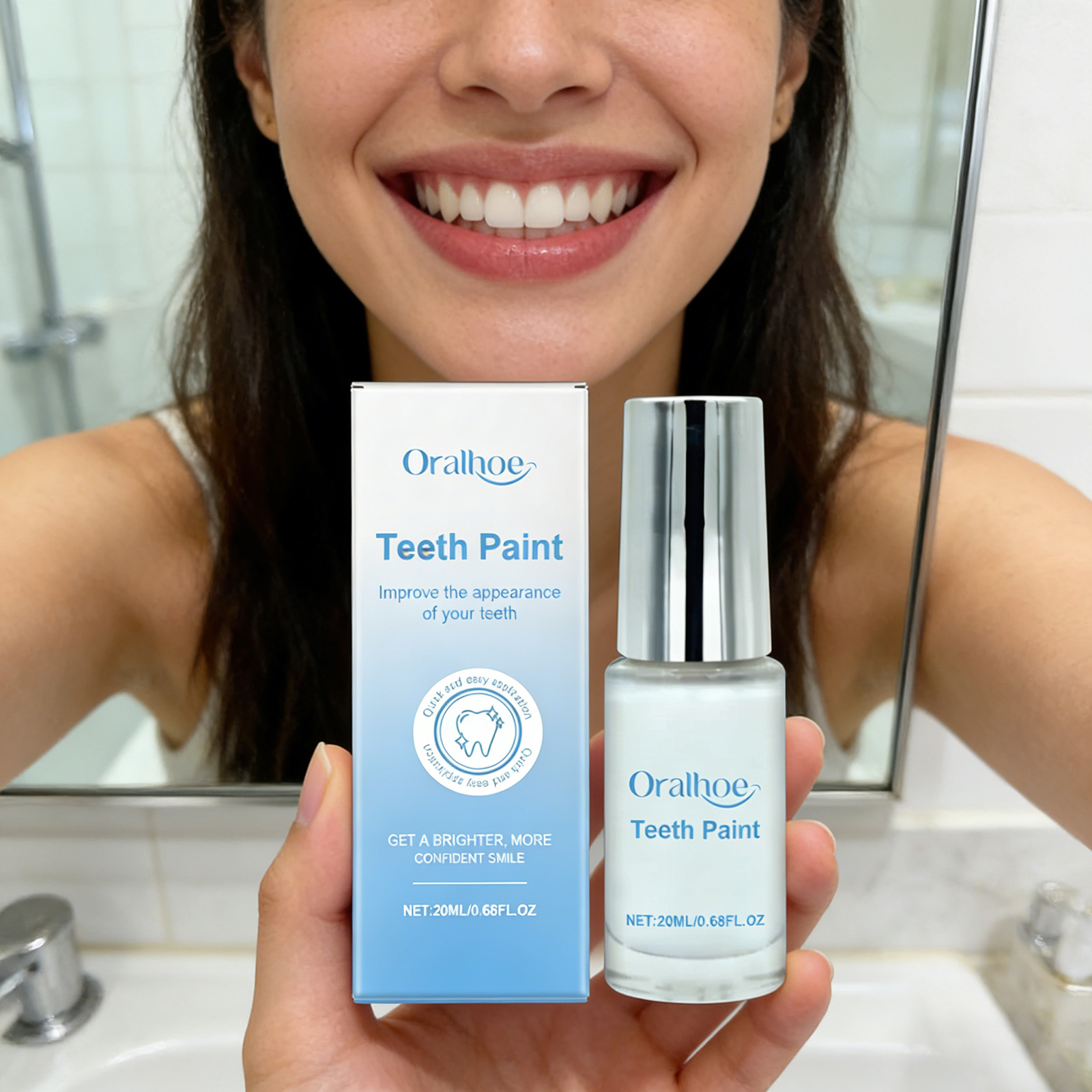 Teeth Paint Whitening - 20ml Płyn do Wybielania Zębów -