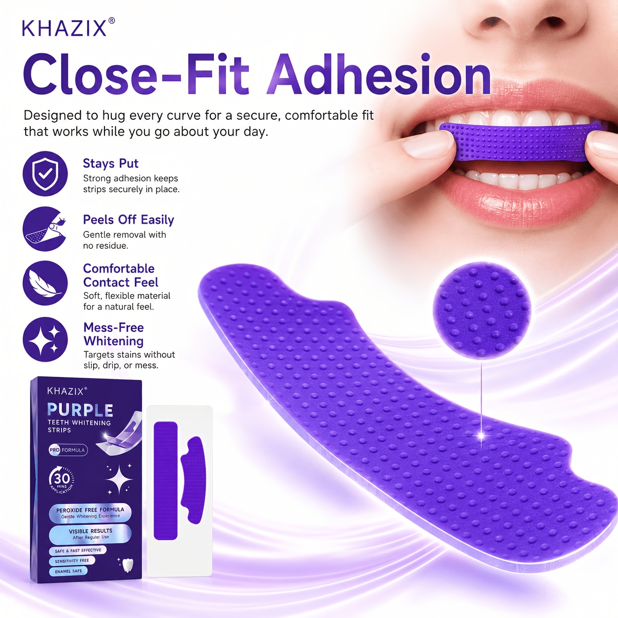 1/10 par fioletowych pasków do – Teeth Whitening Street recenzja i cena