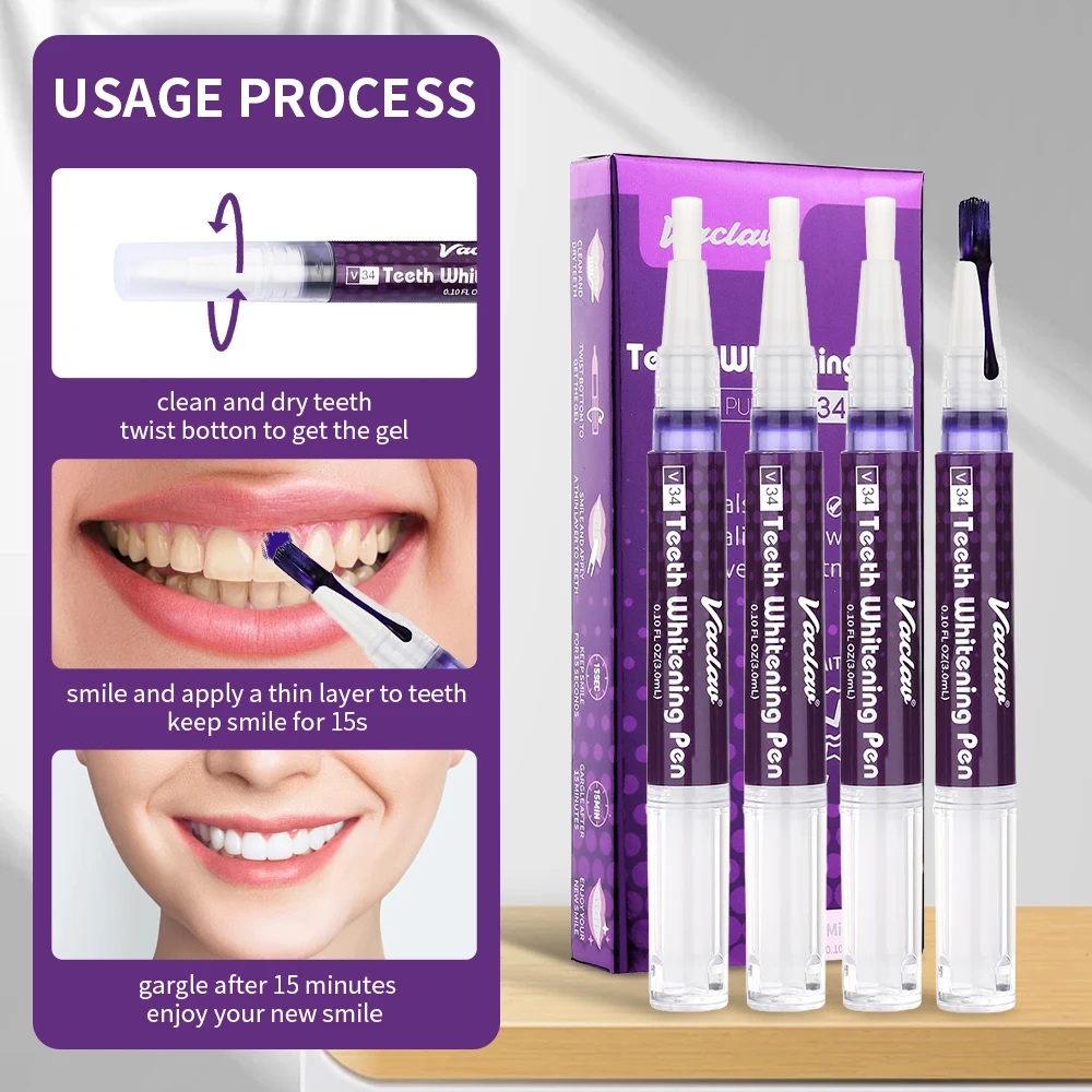 Vaclav V34 Fioletowy żelowy dł – Teeth Whitening Remedies recenzja i cena